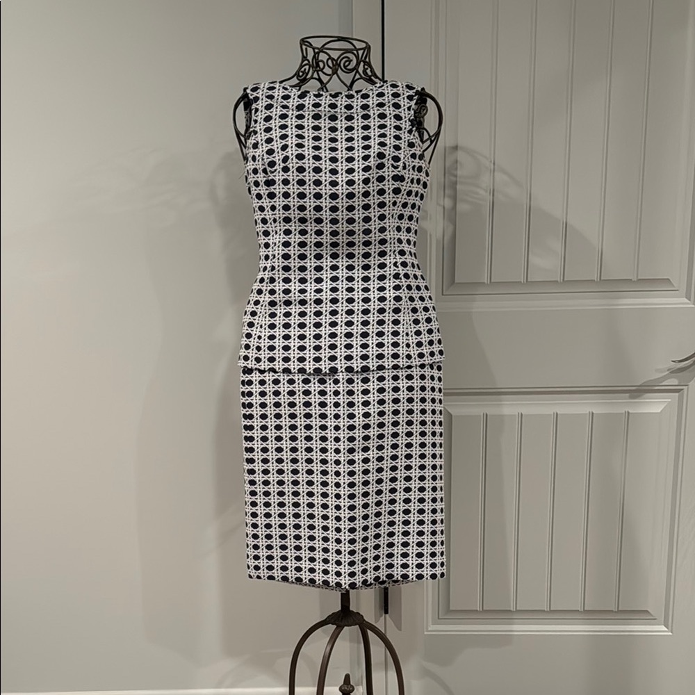 Banana Republic Navy and White Skirt Set